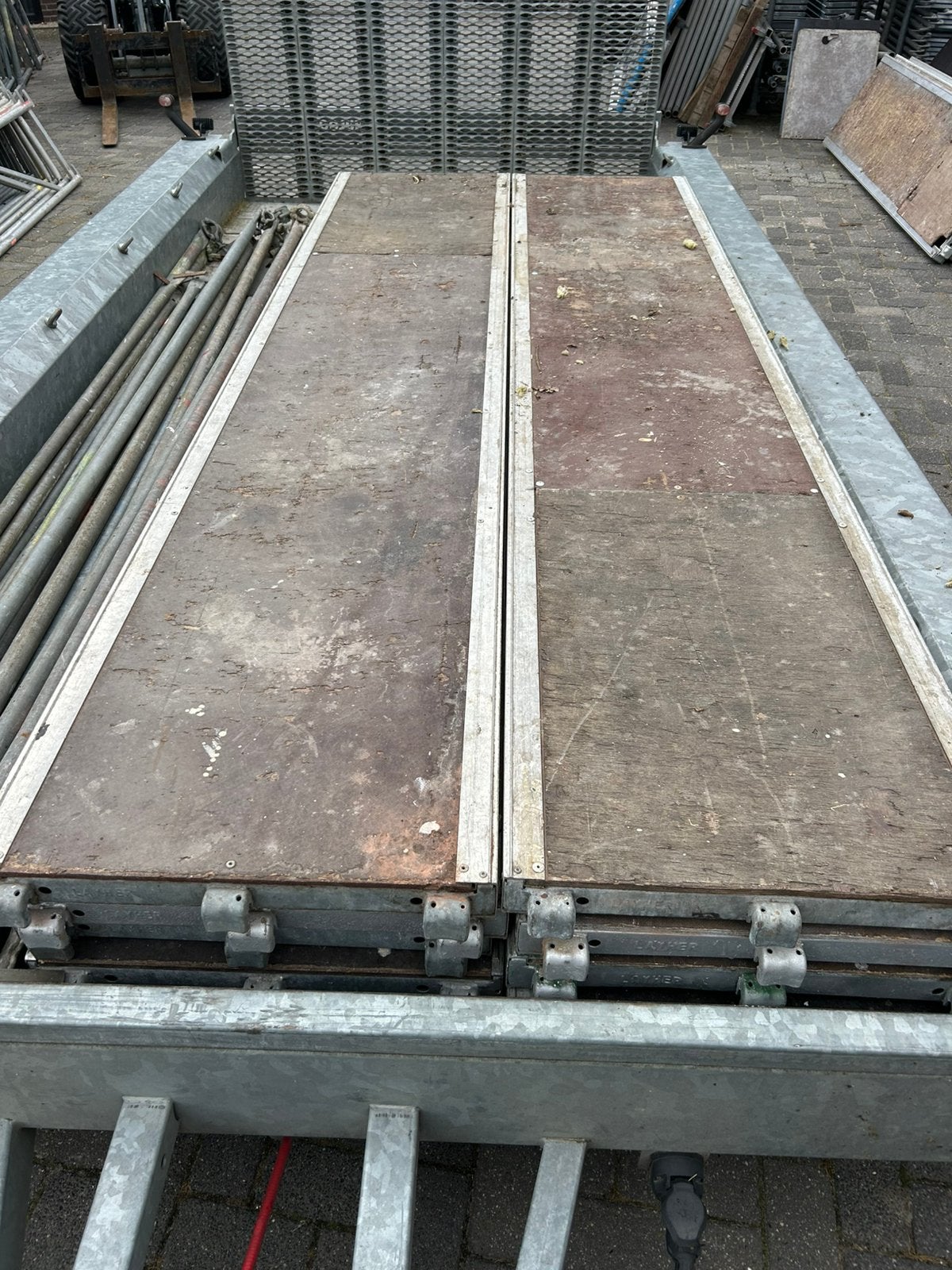 Layher blitz vloeren 3.07m, Ophalen, Zo goed als nieuw, Overige typen, 5 meter of hoger