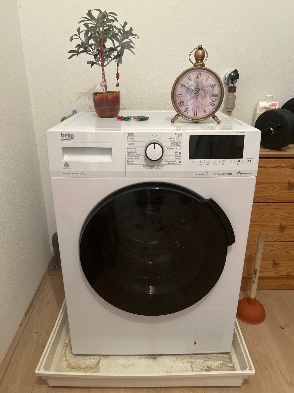 VANDAAG WEG - Beko WTV8740BSC Wasmachine - 8kg, 1400 toeren, Ophalen, 1200 tot 1600 toeren, 8 tot 10 kg, Zo goed als nieuw