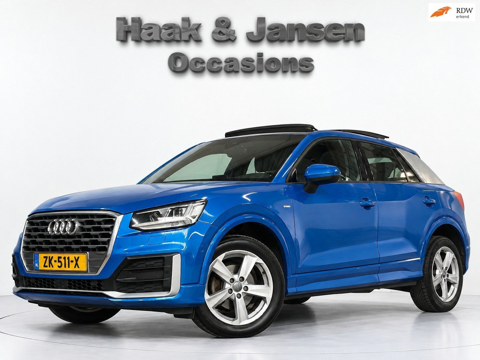 Audi Q2 30 TFSI Sport S line Edition - Pano - Camera -, Auto's, Voorwielaandrijving, Gebruikt, 1200 kg, Blauw