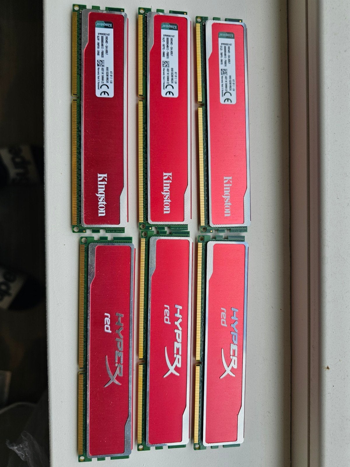 Kingston HyperX DDR3 RAM Geheugenmodules (6x 2GB), Computers en Software, RAM geheugen, Server, DDR3, Ophalen of Verzenden, Zo goed als nieuw