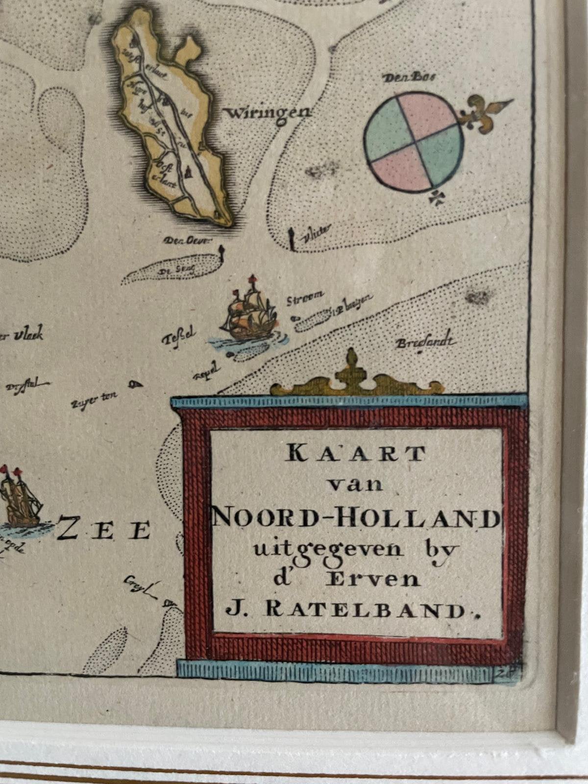 Een topografische kaart van Holland uit 1753, Antiek en Kunst, Verzenden