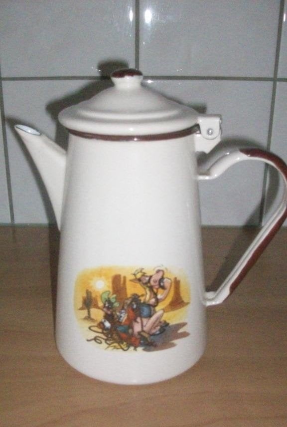 Vintage emaille koffiepot uit EuroDisney, Beige, Overige typen, Nieuw, Ophalen of Verzenden