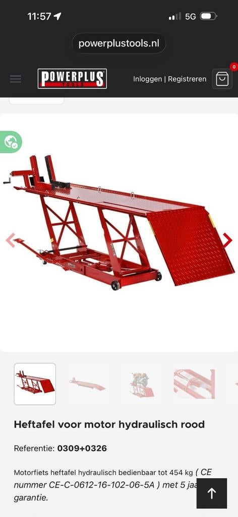 Motorhefbrug, Ophalen