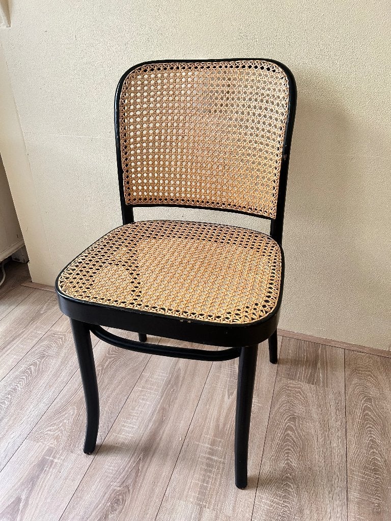 Prachtige Thonet-stijl Webbing Stoel (Zwart/Rotan), Ophalen, Zwart, Zo goed als nieuw, Eén