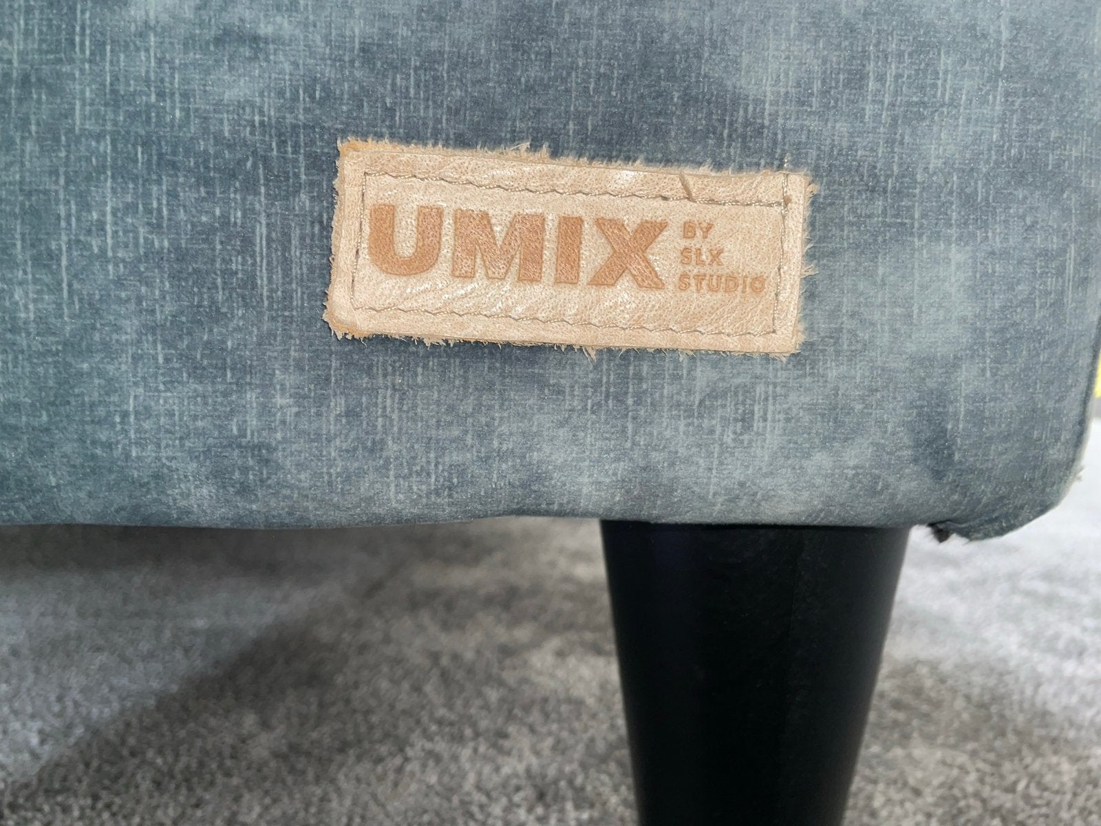 UMIX by SLX STUDIO 2-zits bank - Grijs fluweel, Ophalen, Gebruikt, 150 tot 200 cm, Tweepersoons