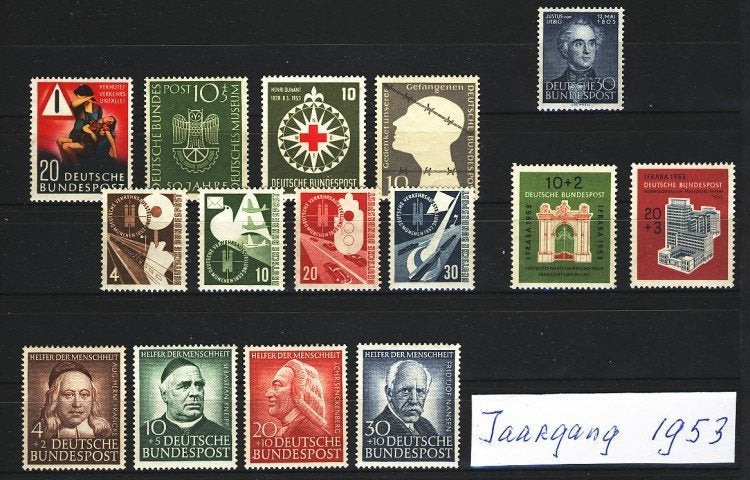 Postfrisse jaargang 1953 Duitsland (BRD)., Verzenden, BRD, Postfris