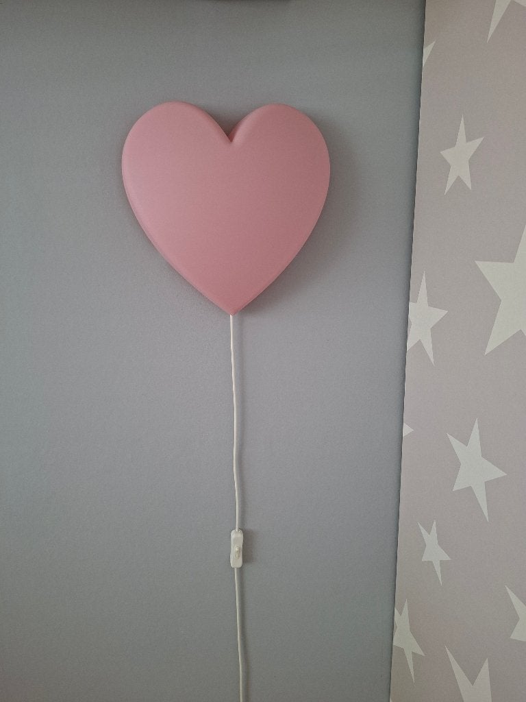 IKEA Upplyst Led - wandlamp Roze Hart, Gebruikt, Ophalen of Verzenden, Roze, IKEA