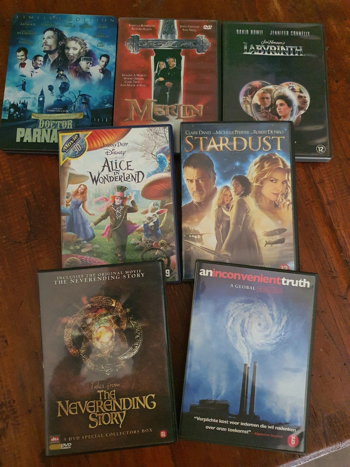 7 dvd's sprookjes oa 5 dvd box never ending story, merlin ed, Cd's en Dvd's, Alle leeftijden, Ophalen of Verzenden, Zo goed als nieuw