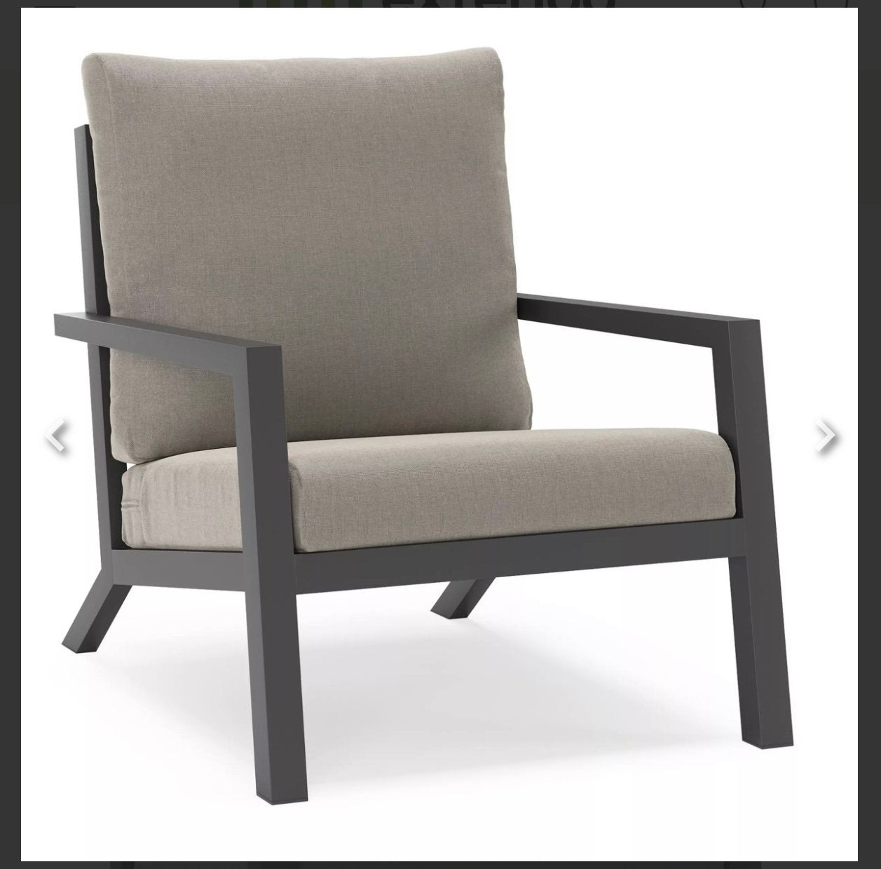 !Nieuw! Exterioo Loungestoel Alcudia black + olefin grey, Tuin en Terras, Tuinmeubel-accessoires, Ophalen, Zo goed als nieuw