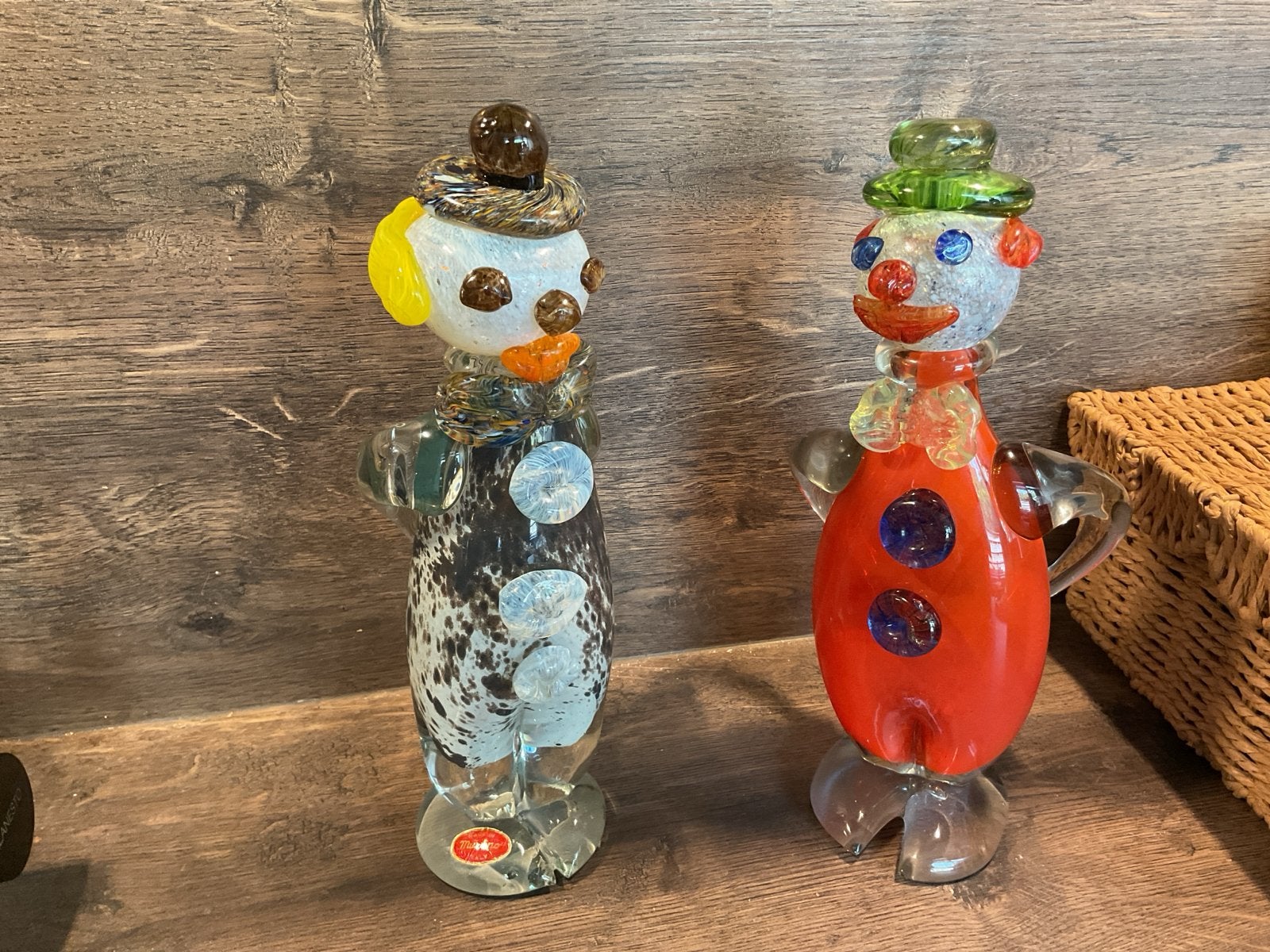 Prachtige Murano glazen clowns - set van 2, Ophalen
