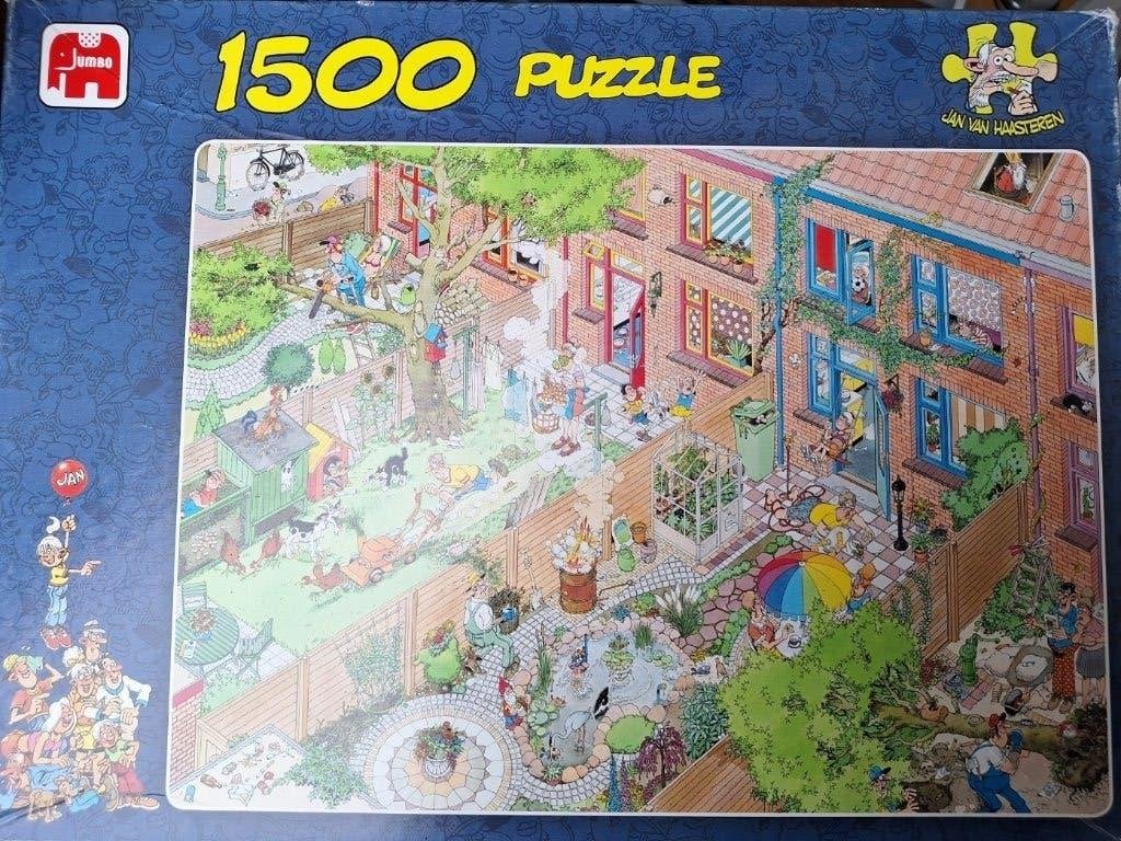 van Haasteren puzzel "de Buren" 1500 stukjes, Ophalen of Verzenden, 500 t/m 1500 stukjes, Zo goed als nieuw, Legpuzzel