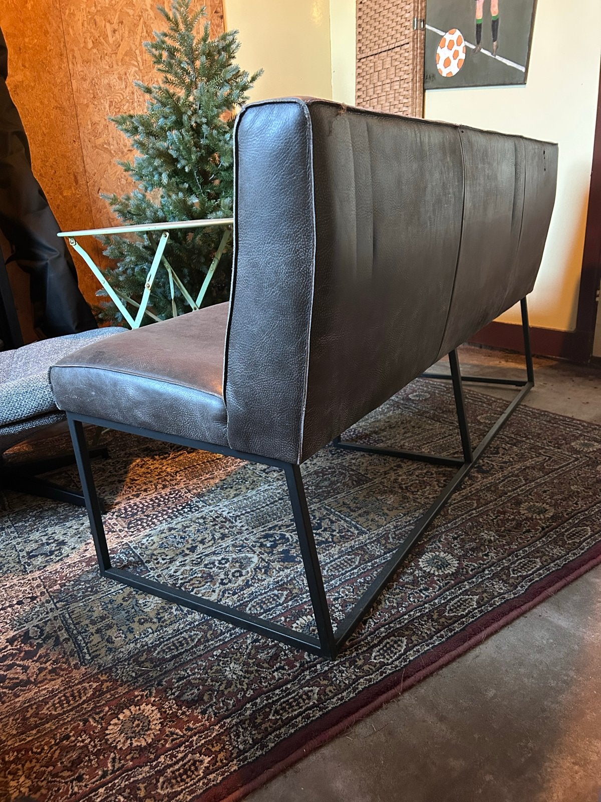 Leren eetkamerbank - Industrieel design merk Rona, Ophalen, Zo goed als nieuw, Leer, Merk Rona africa leder moro