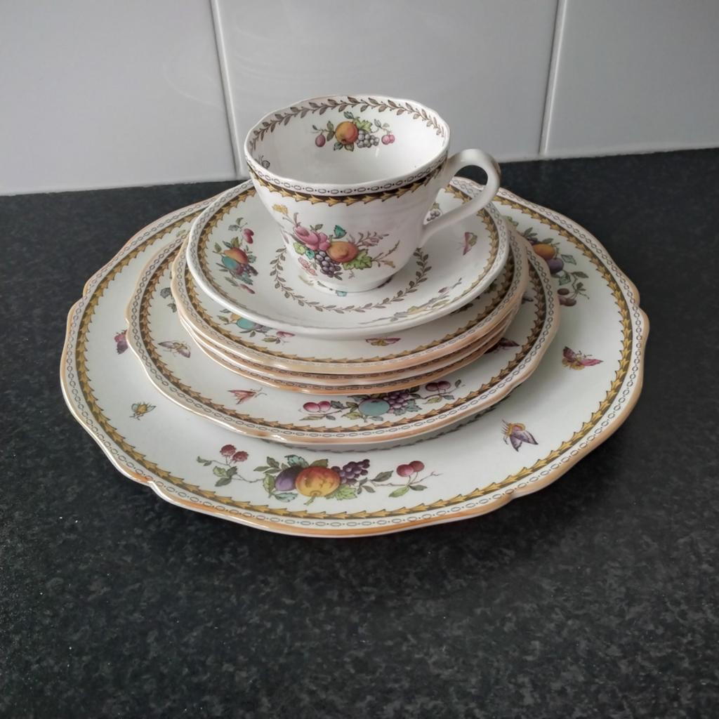 Engelse Spode rockingham set, Huis en Inrichting, Keuken | Servies, Ophalen of Verzenden, Zo goed als nieuw, Bord(en), Overige stijlen