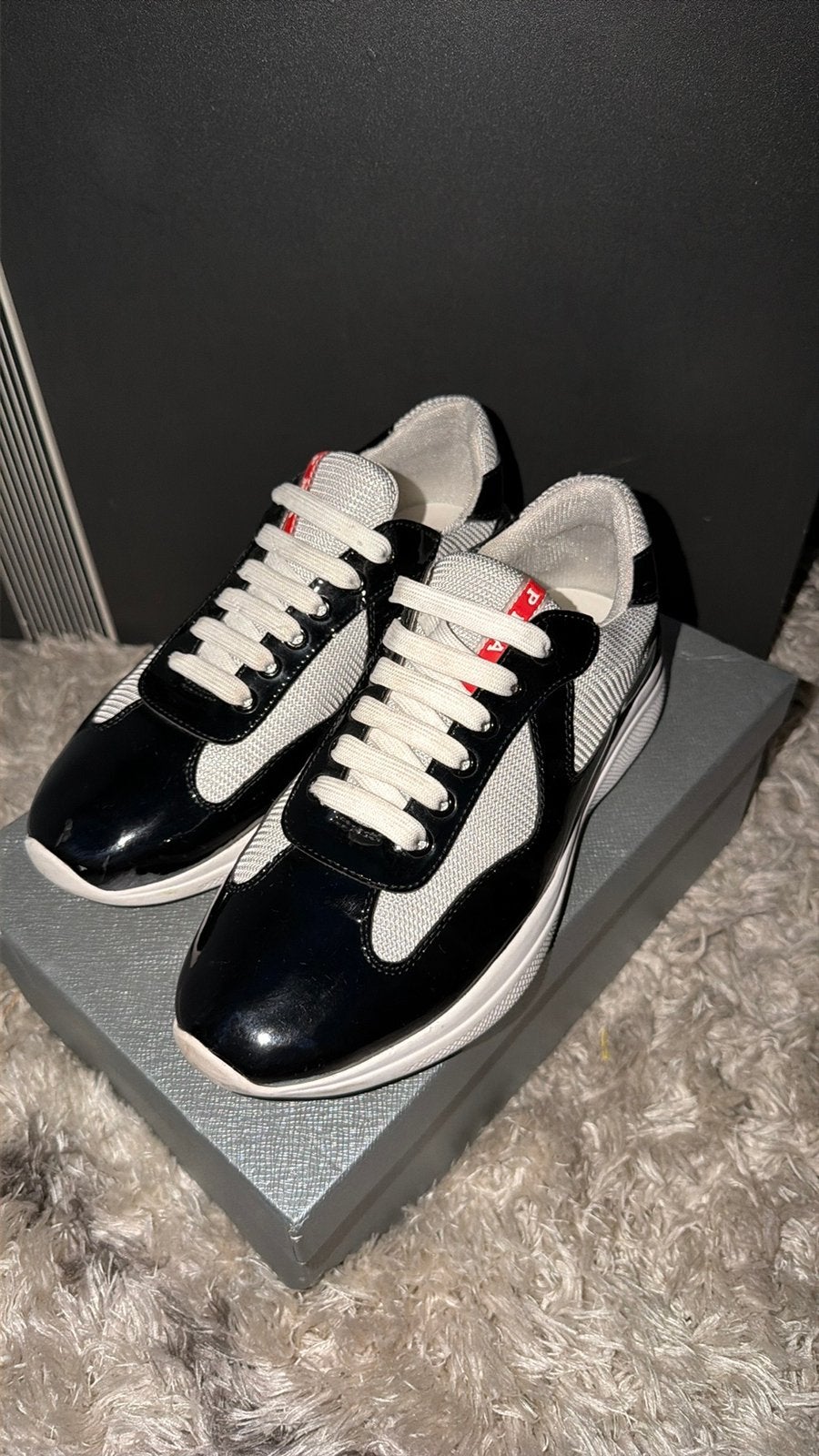 Prada cups - maat 41, Kleding | Heren, Schoenen, Ophalen of Verzenden, Zo goed als nieuw, Zwart