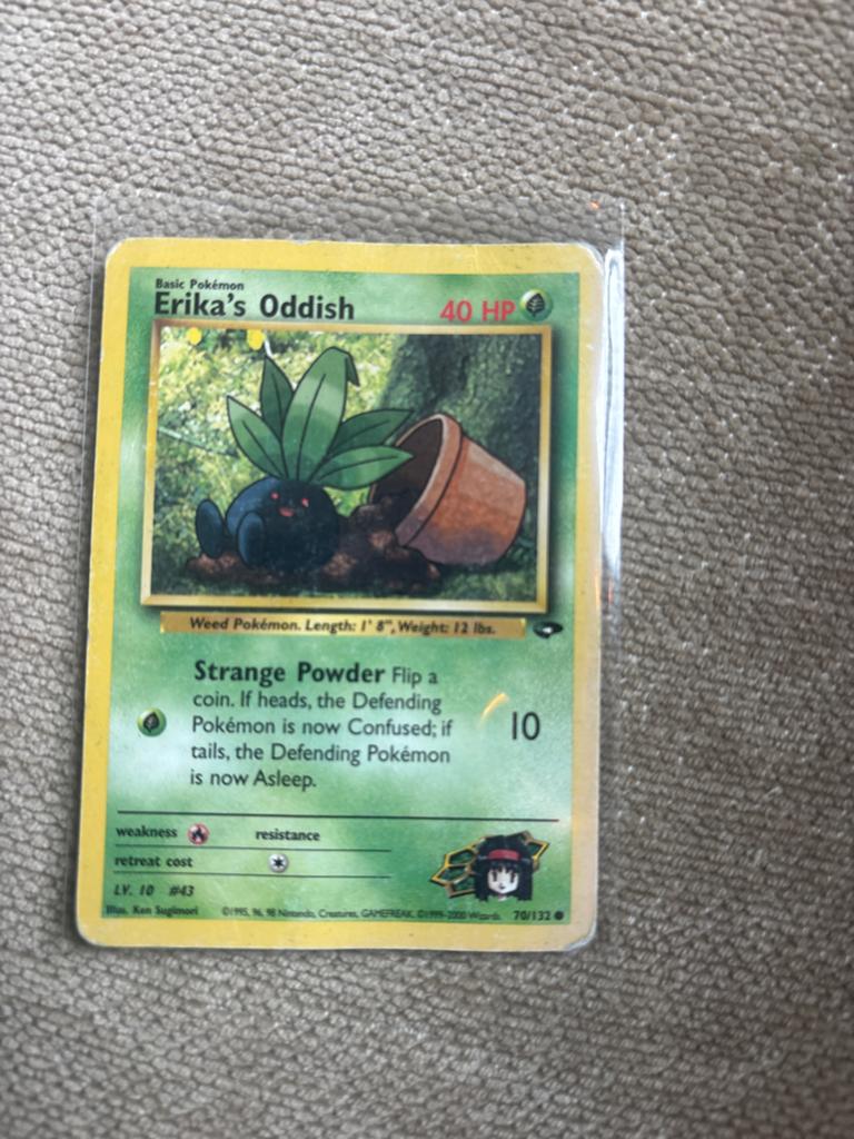 Pokémon Kaarten: Erika's Oddish, Volcanion EX, Suicune, Ophalen of Verzenden, Zo goed als nieuw, Meerdere kaarten