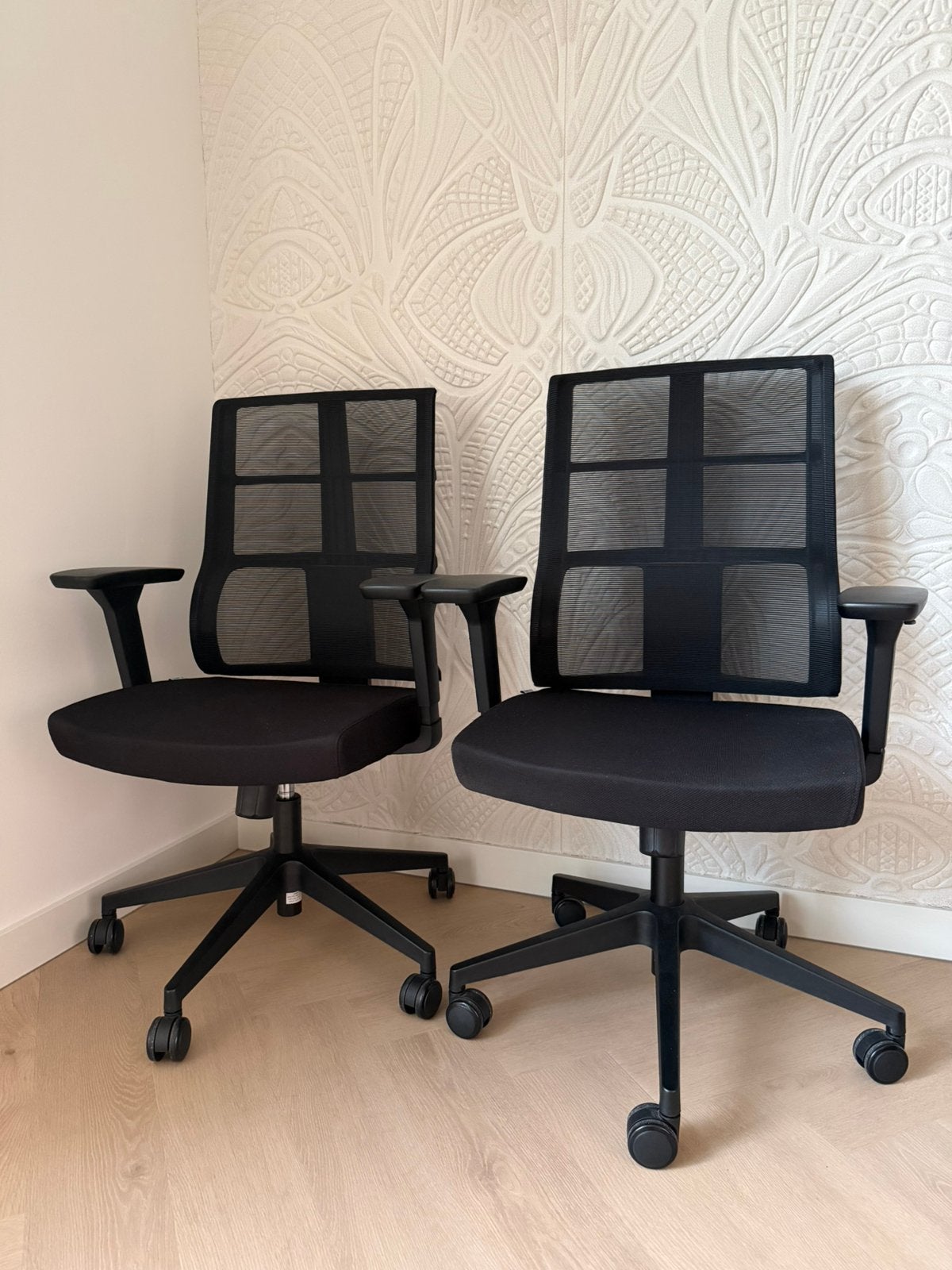 2 x SPINIO - Professionele bureaustoel Zwart