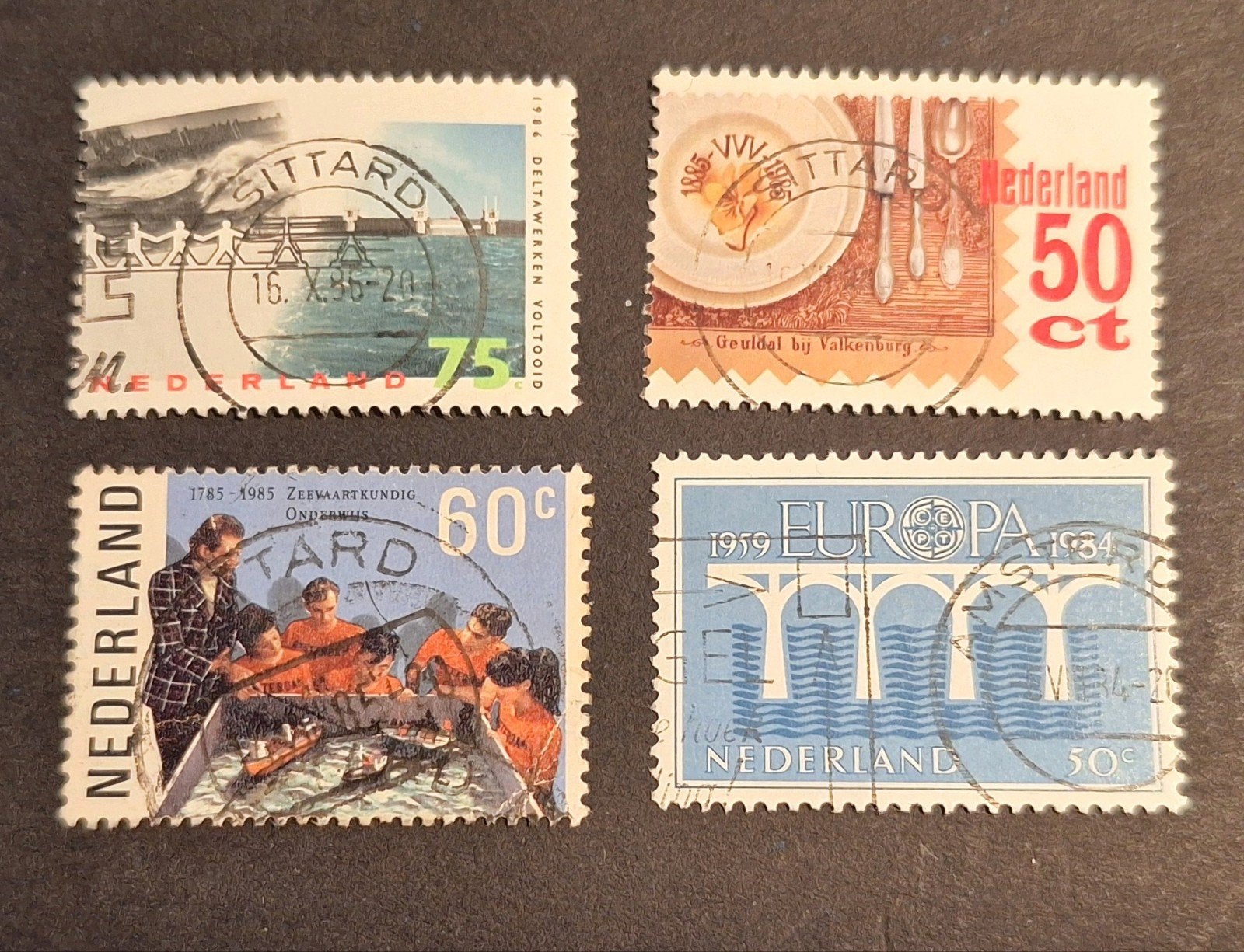 4 x stempel SITTARD, Ophalen of Verzenden, Na 1940, Gestempeld
