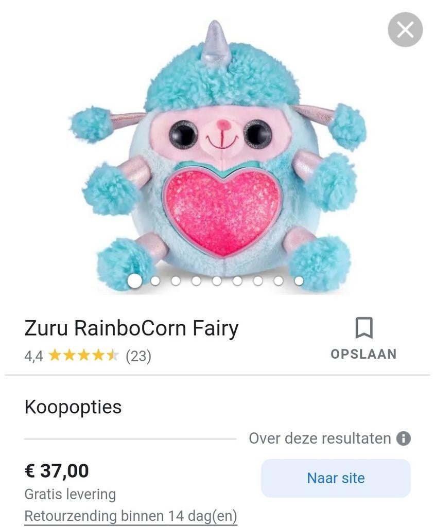 Zuru RainboCorn Fairy Eenhoorn Knuffel en lion king, giraffe, Overige karakters, Nieuw, Ophalen of Verzenden, Middelgroot (20 tot 80 cm)