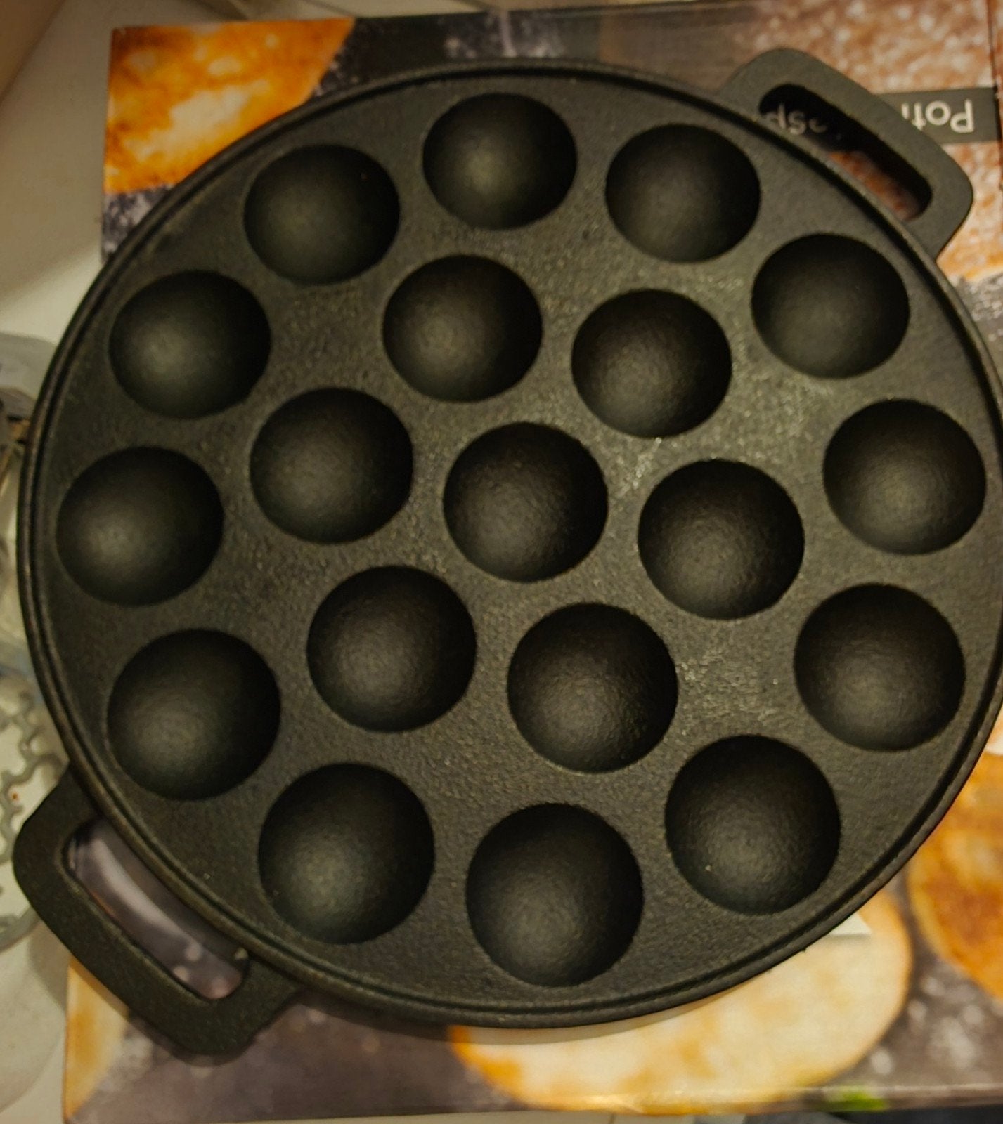 IRONO Poffertjespan - Gietijzeren Pan voor Poffertjes, Ophalen, Overige typen, Nieuw, Zwart