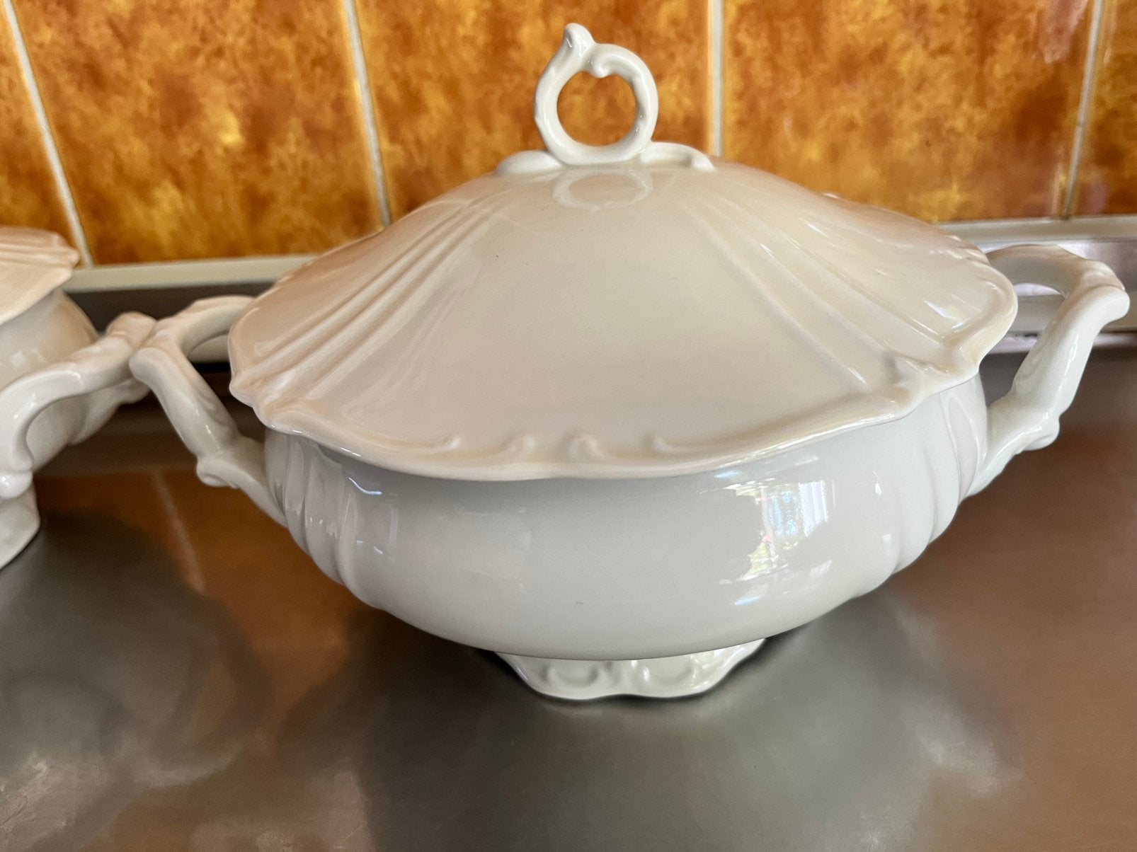 Mooie brocante dekschalen, Ophalen of Verzenden