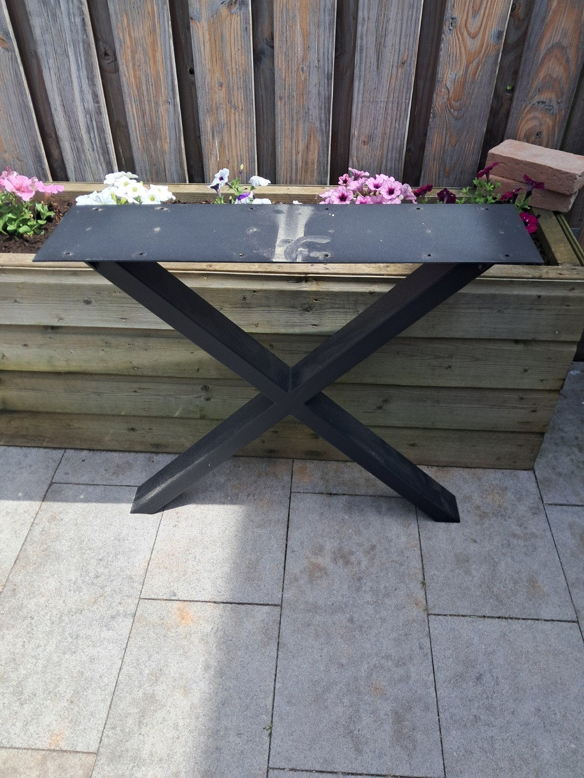 Tafelpoot zwart, Ophalen, 50 tot 100 cm, Rond, 50 tot 100 cm