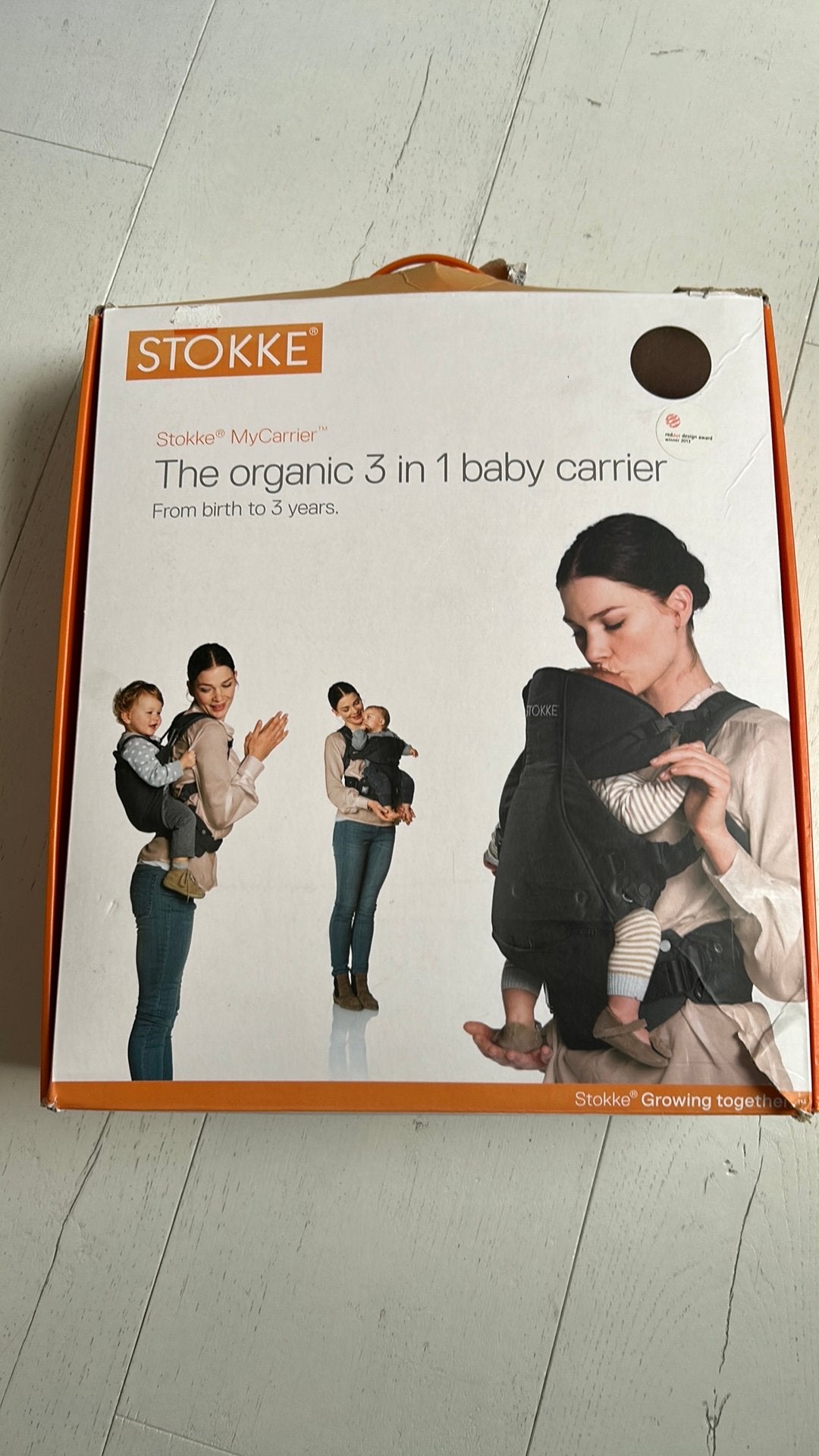 Stokke MyCarrier 3 in 1 Draagzak, bruin, Kinderen en Baby's, Overige merken, Buik of Rug, Ophalen of Verzenden, Zo goed als nieuw