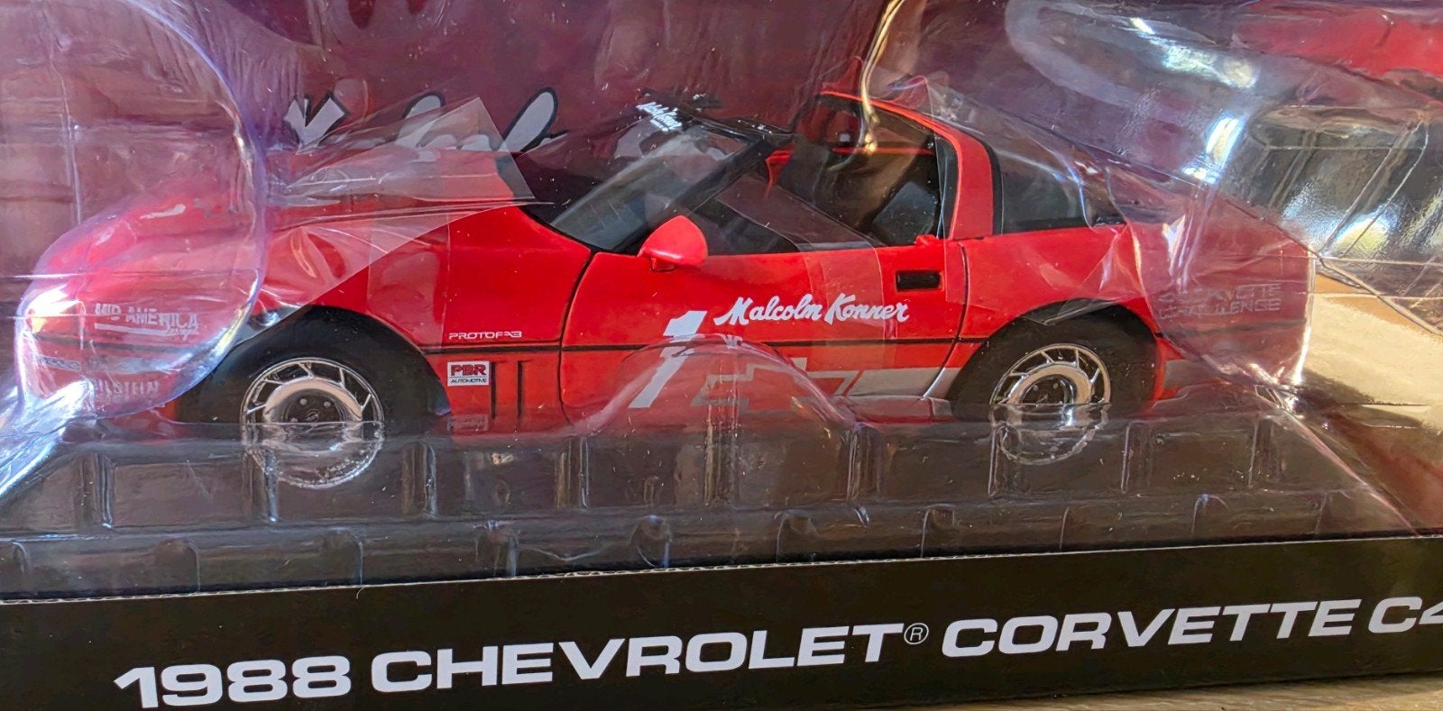 Chevrolet Corvette C4 1988 "Malcolm Konner" 1:18 Greenlight, Ophalen of Verzenden, Nieuw, Auto, Overige merken