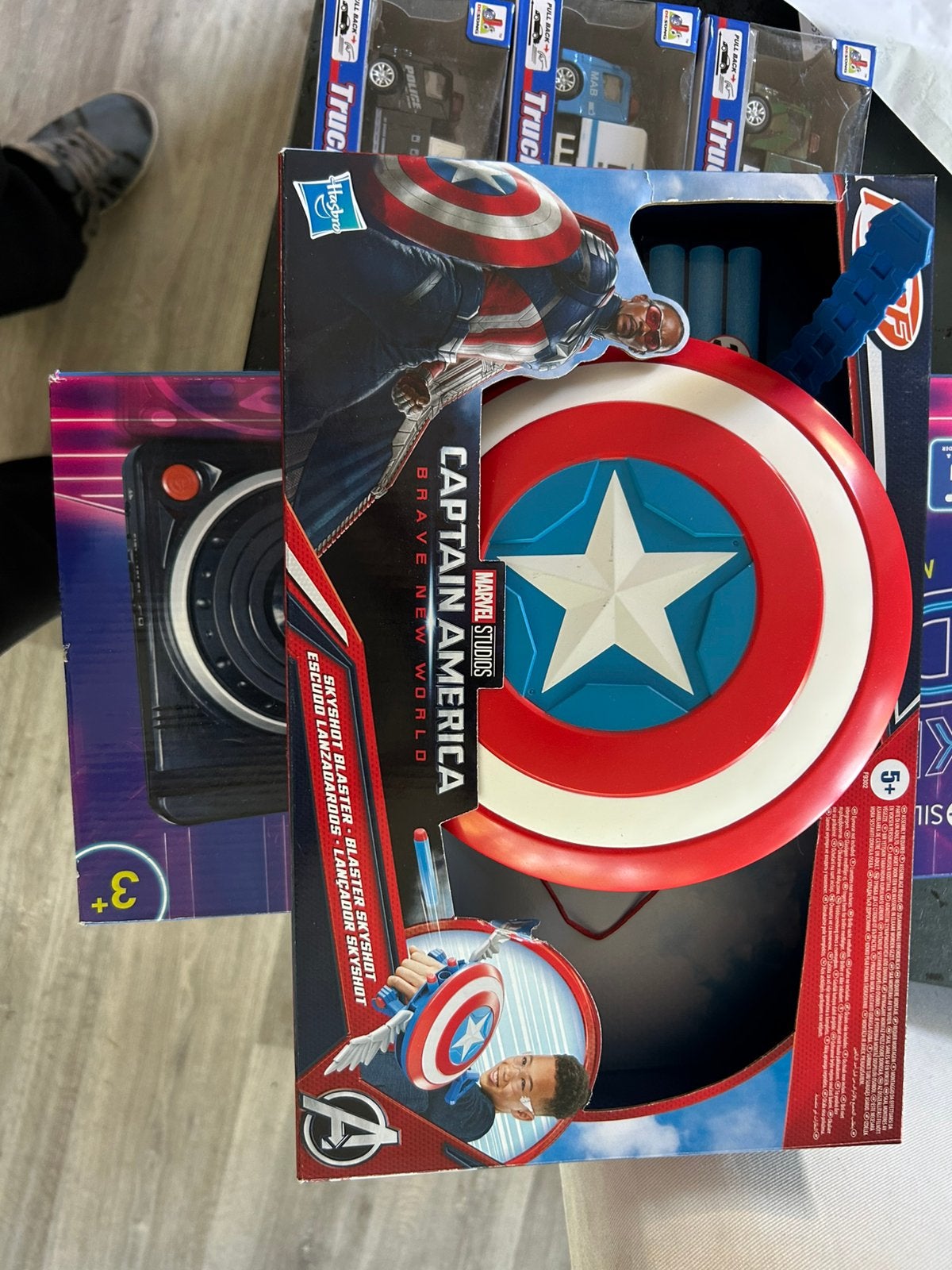 NERF Marvel Studios Captain America Brave Skyshot blaster, Ophalen, Zo goed als nieuw, Carnaval