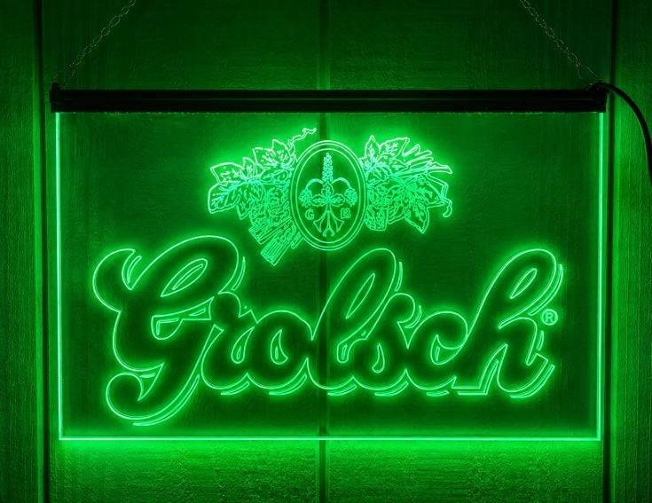 Led bord Grolsch, Verzamelen, Ophalen of Verzenden, Nieuw, Reclamebord, Plaat of Schild, Grolsch