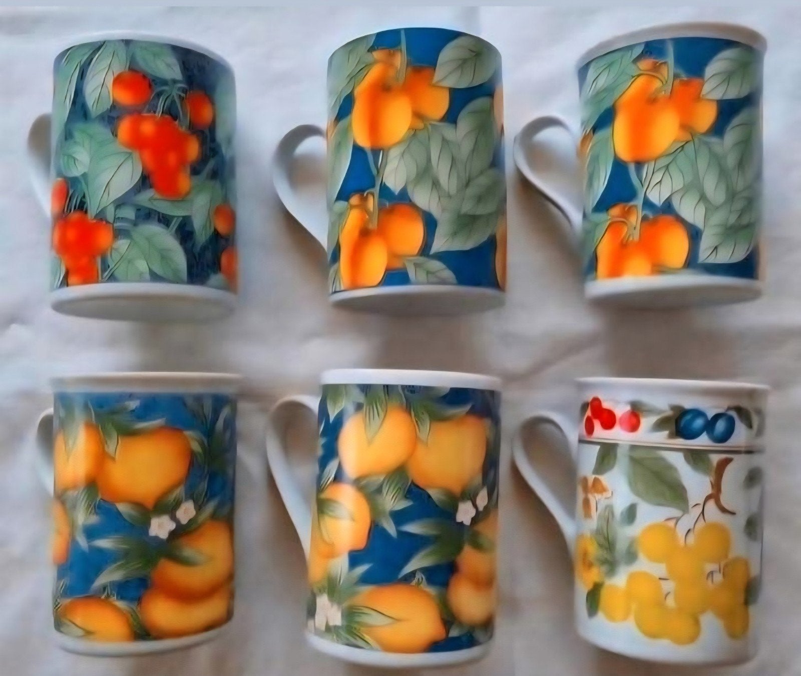 Thee koffie bekers mokken Tognana kersen citroen perziken, Ophalen of Verzenden