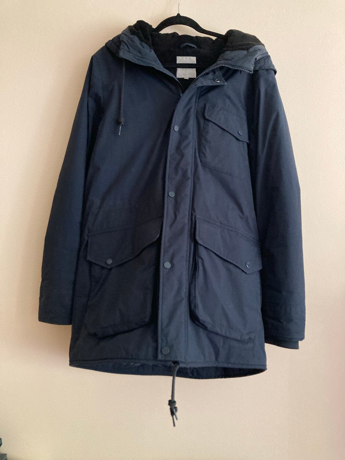 Elvine winterjas - Diep Zwart - Maat M, Ophalen of Verzenden, Gedragen, Maat 48/50 (M), Zwart