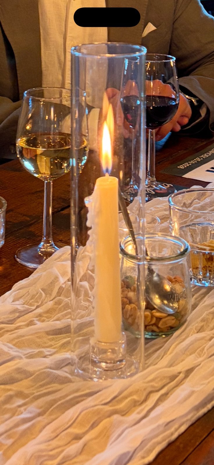 6x Glazen windlicht/kandelaar (hurricane kandelaar), Ophalen of Verzenden, Zo goed als nieuw, Glas, Windlicht