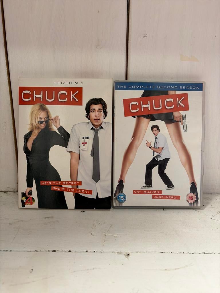 Chuck DVD Seizoen 1 & 2 - Actie/Komedie Boxset, Cd's en Dvd's, Dvd's | Tv en Series, Gebruikt, Actie en Avontuur, Boxset, Vanaf 12 jaar