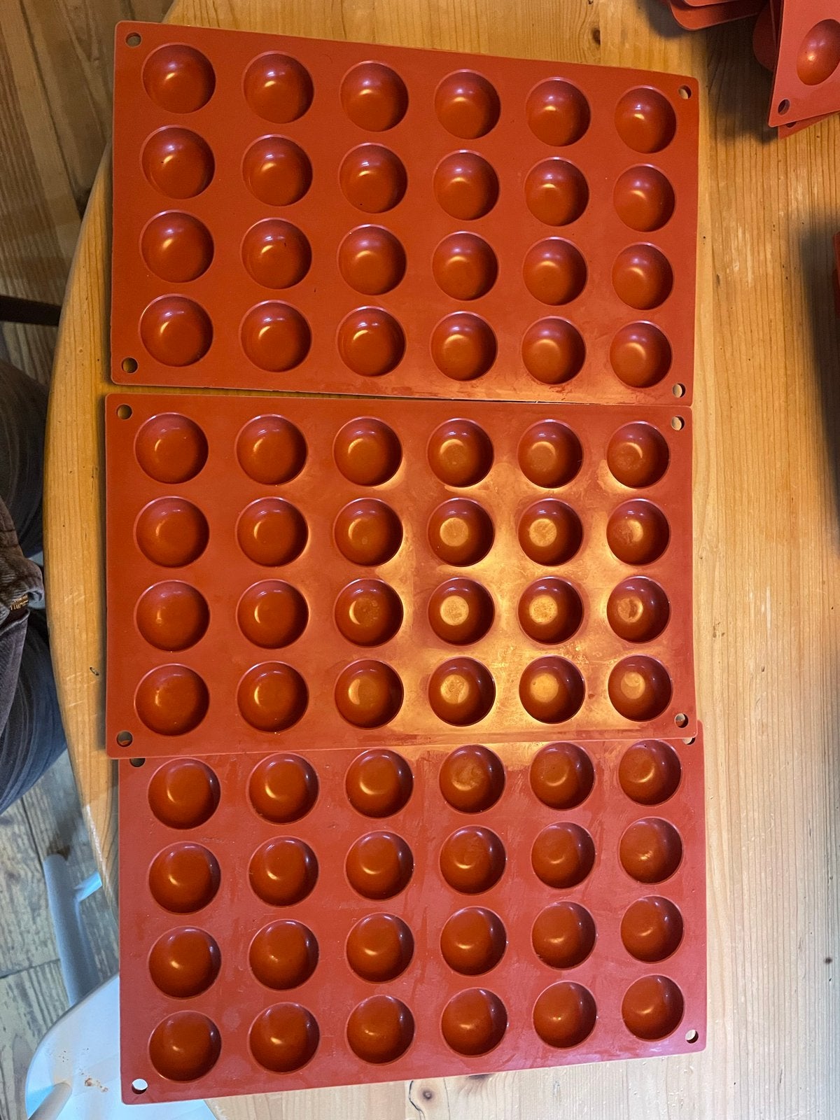 4x Siliconen Bakvorm voor Bonbons of Mini Cakejes, Ophalen of Verzenden, Overige typen, Gebruikt, Rubber/elastomeren