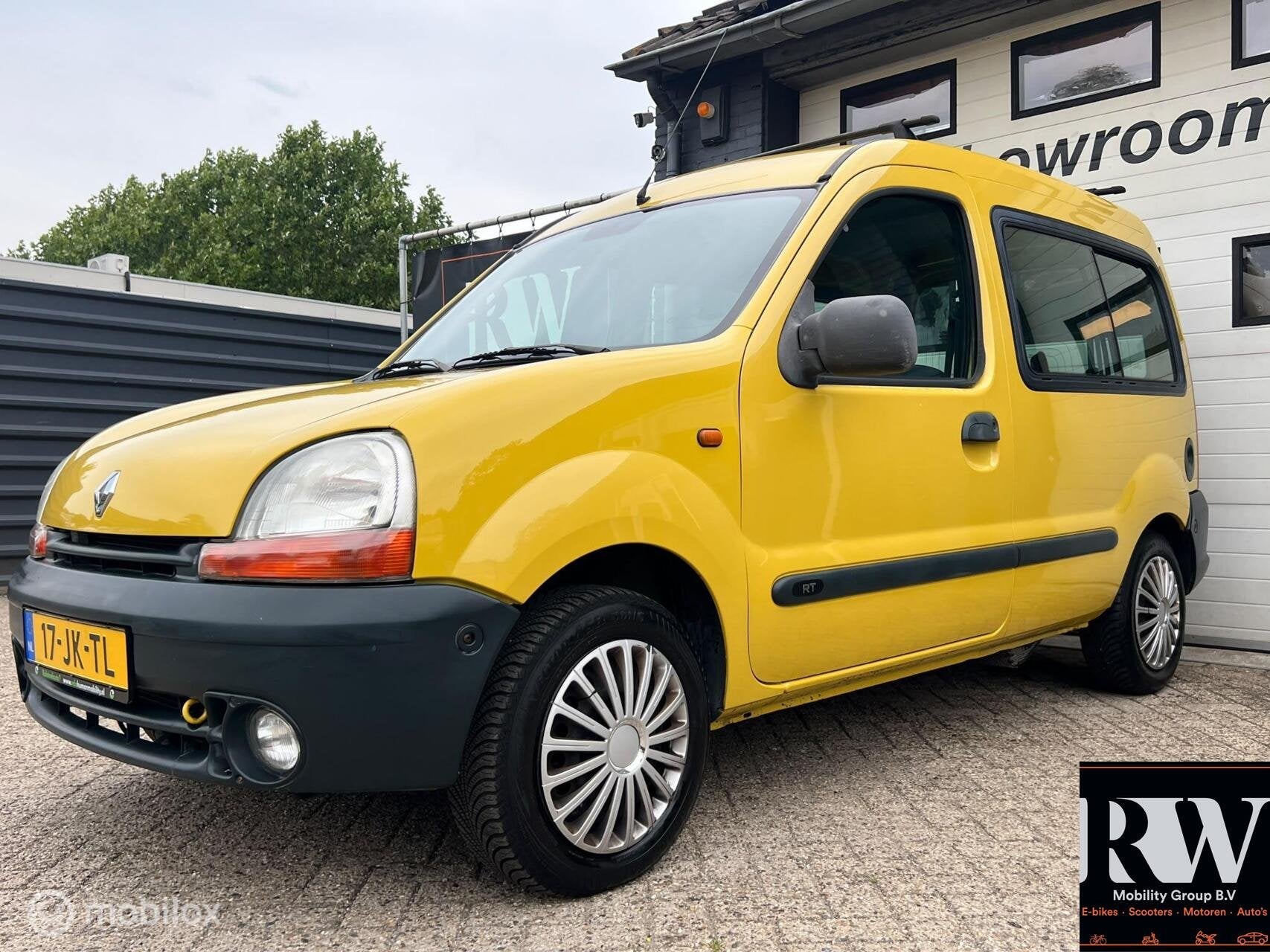 Renault Kangoo combi 1.4 RN *INVALIDE*ROLSTOEL*A/C*STOELVERW, Auto's, 4 cilinders, Stoelverwarming, Geel, Bedrijf