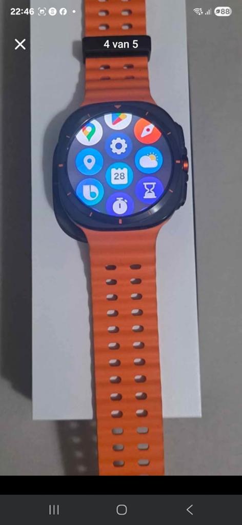 Nieuwe SAMSUNG Galaxy Watch Ultra Smartwatch Oranje, Ophalen, Nieuw, Oranje, Android