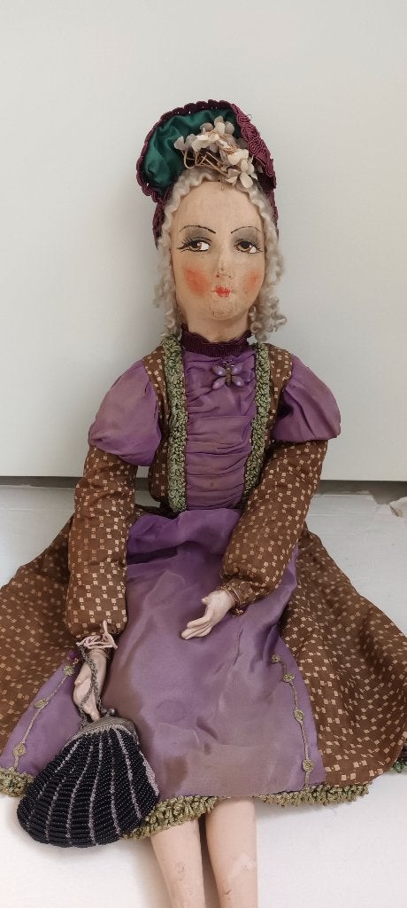 Antieke autentieke Franse Sofadoll Boudoir doll pop, Ophalen of Verzenden, Gebruikt, Pop