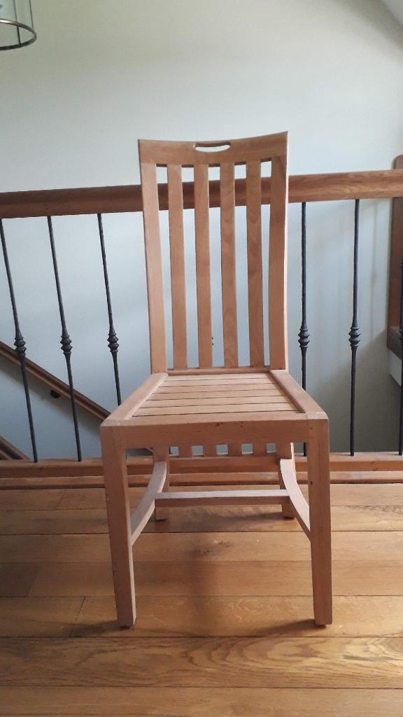 nieuwe teak burostoel, Huis en Inrichting, Ophalen, Zo goed als nieuw, Bruin, Bureaustoel