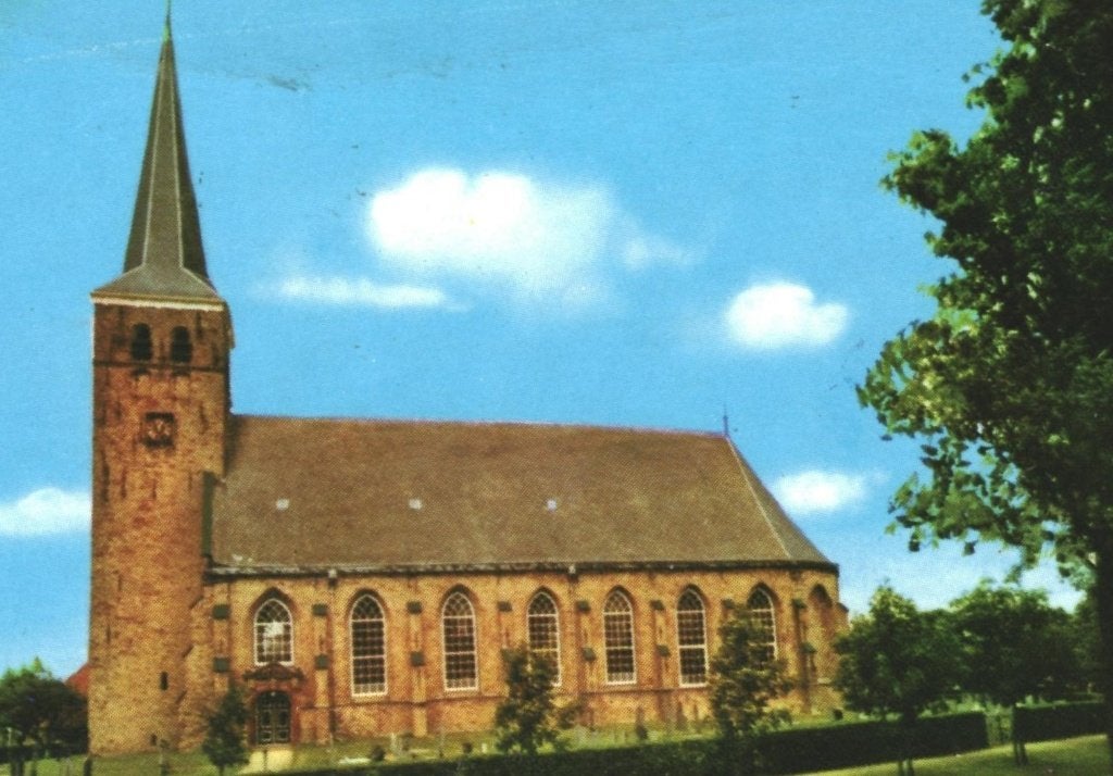 41053 Nijland 80+ Fr Ned H Kerk Gelopen met postzegel, Verzamelen, Ophalen of Verzenden, 1980 tot heden, Gelopen, Friesland