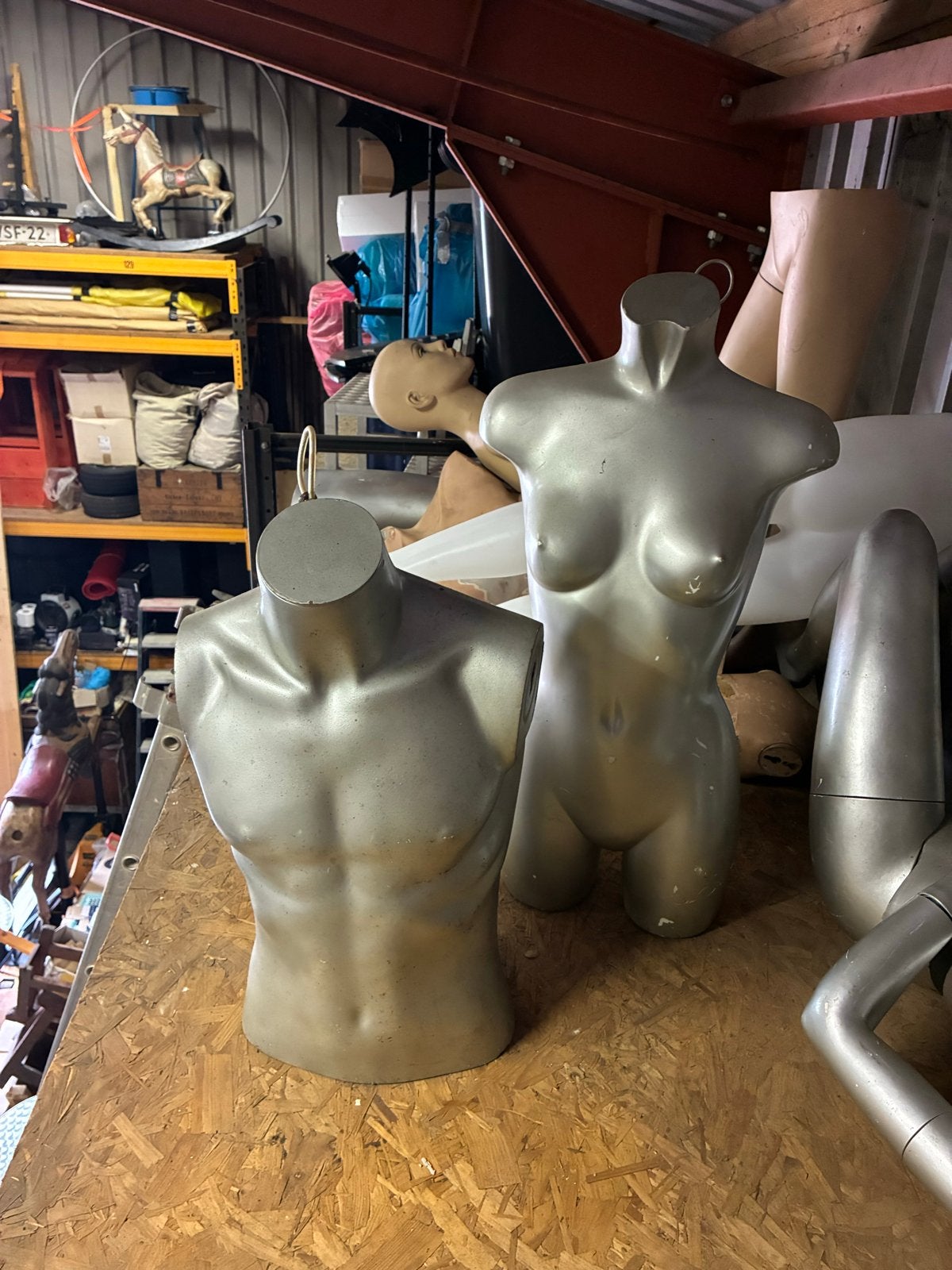 Mannequin torso's - man en vrouw, Verzamelen, Ophalen, Gebruikt, Pop