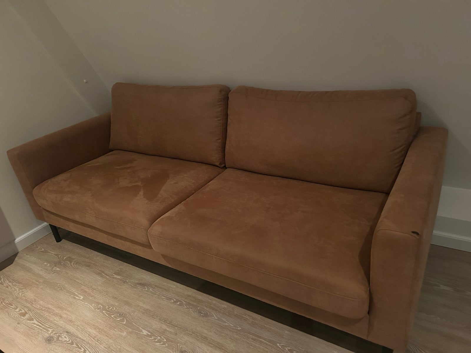 Stoffen 2,5-zitsbank, roestkleurig - 200x85x85 cm, Huis en Inrichting, Ophalen, Gebruikt, Driepersoons, 75 tot 100 cm