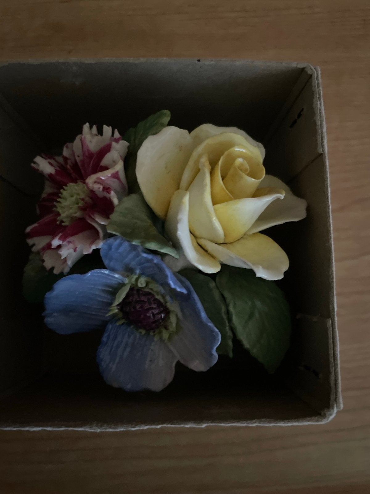 Vintage Porseleinen Bloemenmandje - Crown Staffordshire, Ophalen of Verzenden