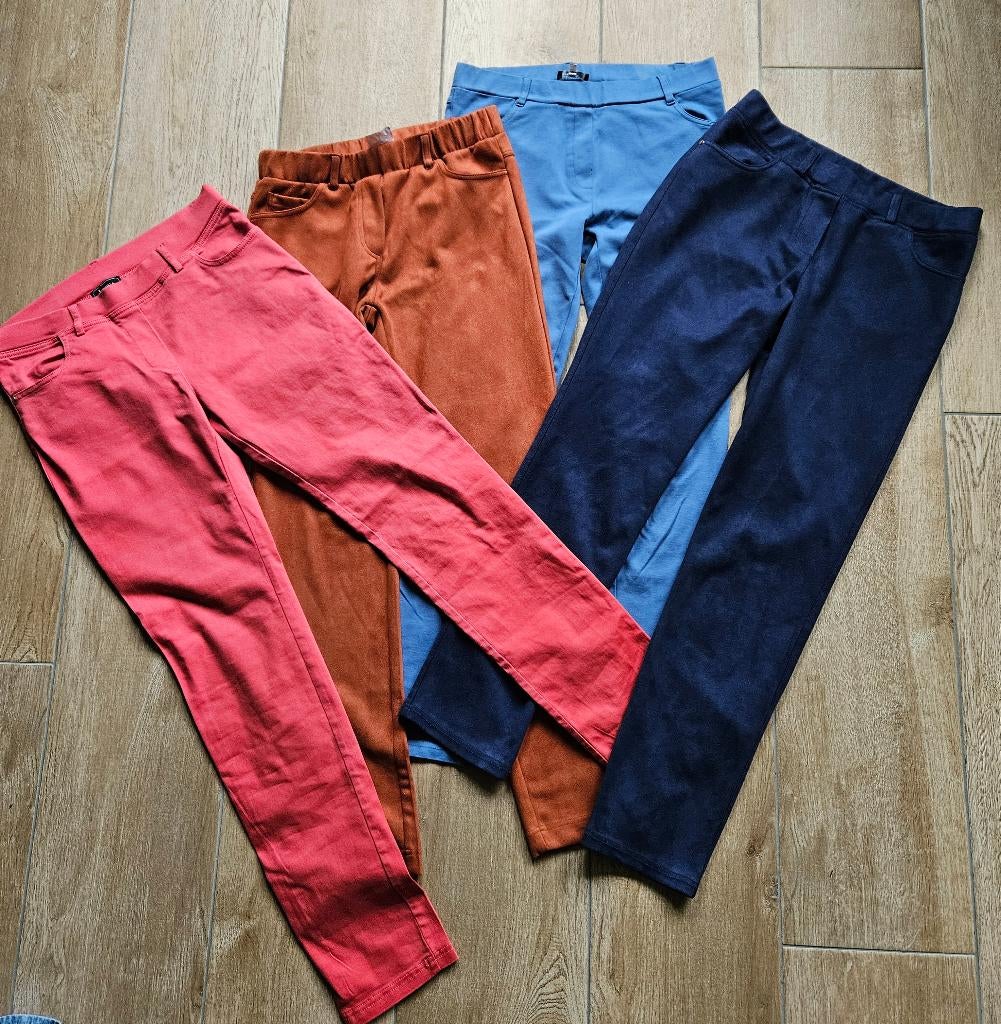 Maat 40 4 X stretch pull-on DAMES broeken ZONDER RITS, Maat 38/40 (M), Overige kleuren, Ophalen of Verzenden, Zo goed als nieuw