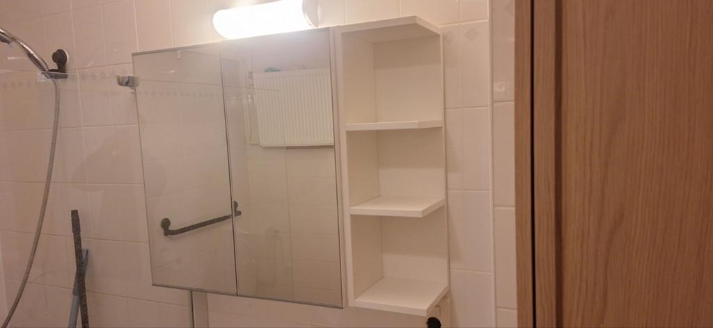 IKEA LILLÅNGEN spiegelkast en hoge kast badkamer, Ophalen, Spiegelkast, 50 tot 100 cm, Zo goed als nieuw