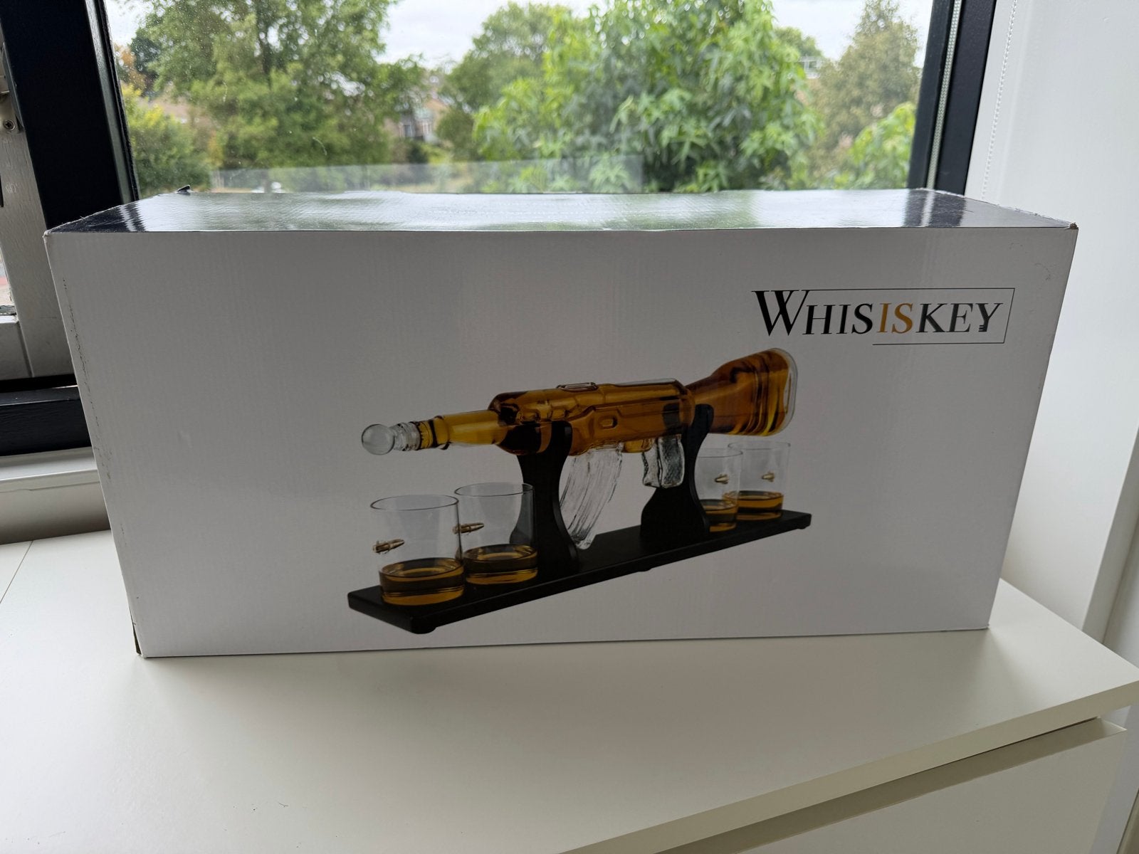 Whiskey karaf set in AK-47 geweer design, Ophalen, Nieuw, Modern, Glas