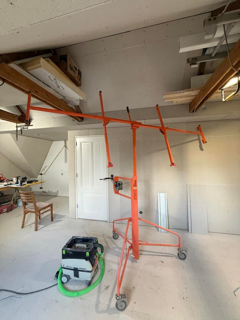 Platenlift Levpano 2 - professionele 75kg 3,5m lift, Doe-het-zelf en Verbouw, Bouwliften, Ophalen, Gebruikt, Bouwlift