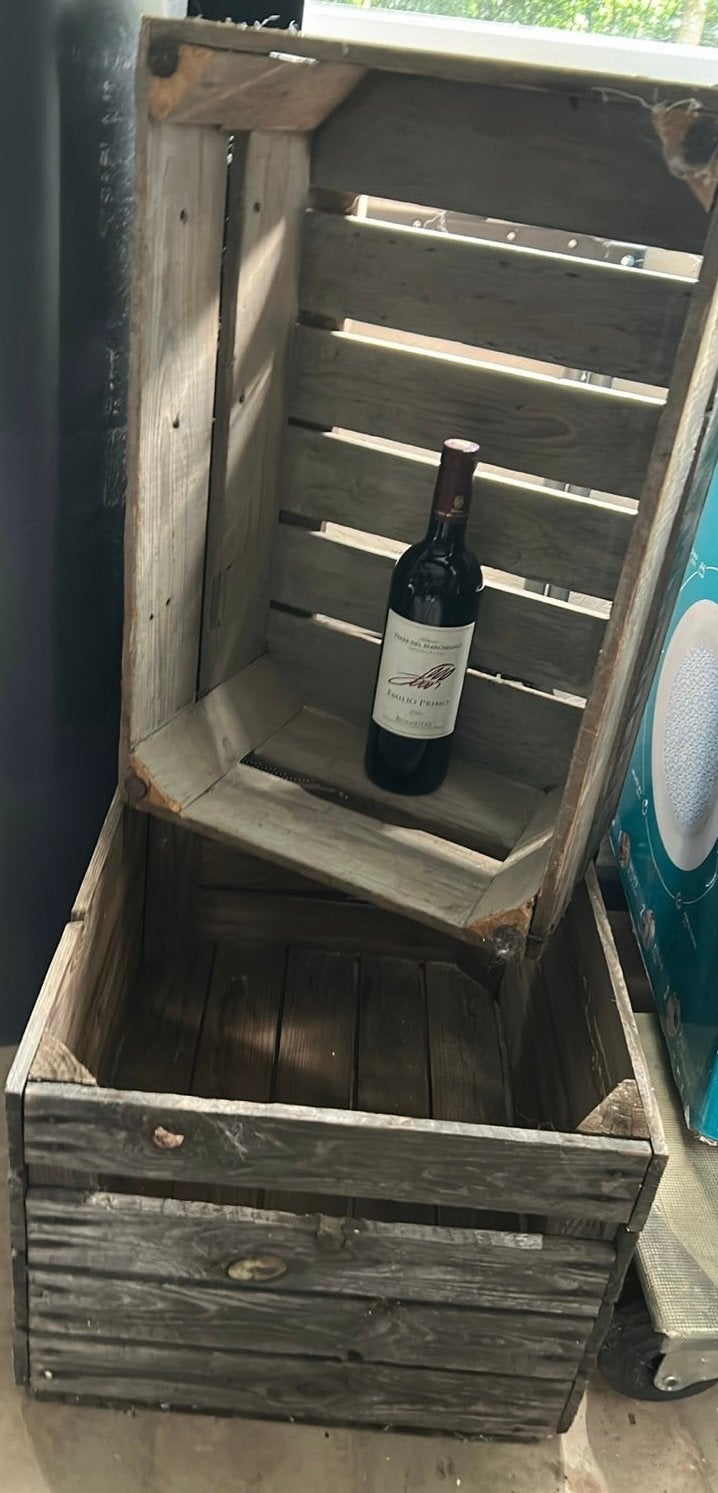 Vintage houten fruitkisten - decoratief en praktisch, Doe-het-zelf en Verbouw, Kratten en Dozen, Ophalen, Gebruikt, Minder dan 50 cm