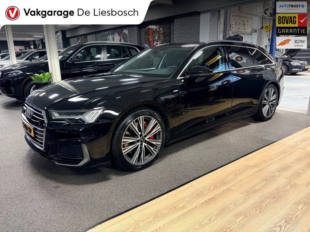Audi A6 Avant 55 TFSI e quattro Competition 367 pk / Panoram, Gebruikt, 4 cilinders, Lane Departure Warning, Zwart