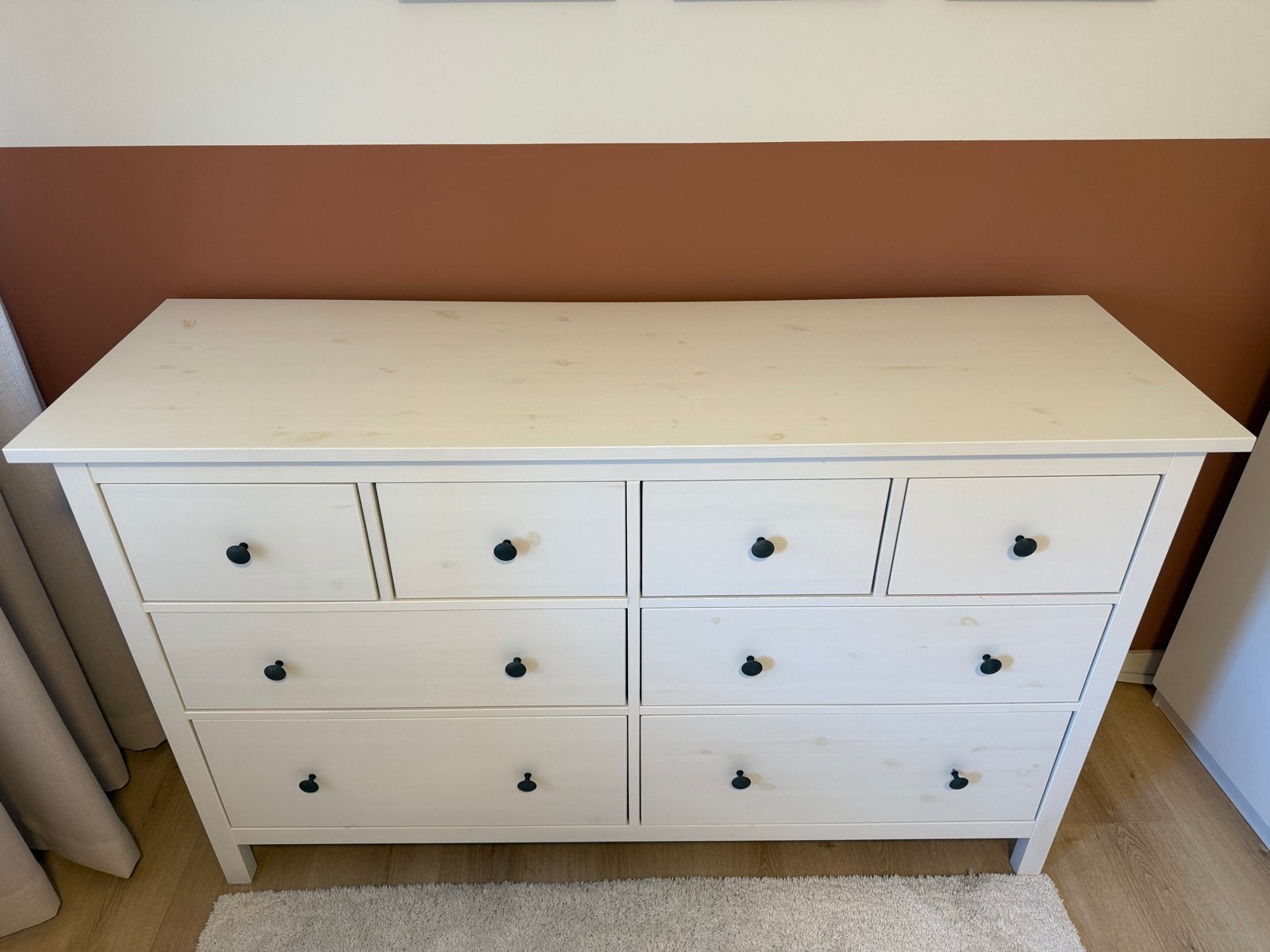Ikea Hemnes ladekast wit gebeitst - Goede staat, Ophalen, Gebruikt, 5 laden of meer, 150 tot 200 cm