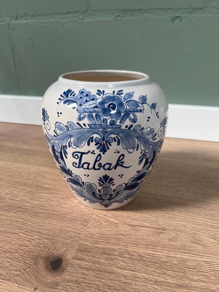 Antieke Delfts Blauwe Tabakspot - Handgeschilderd, Antiek en Kunst, Ophalen